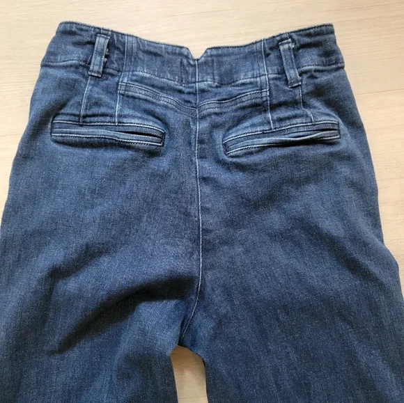 Maeve By Anthropologie Blue Flare Jeans Classic Wide Leg Style - Picture 10 of 15